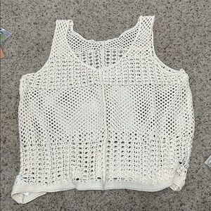 Elegant Cream Crochet Women's Top From SHEIN.